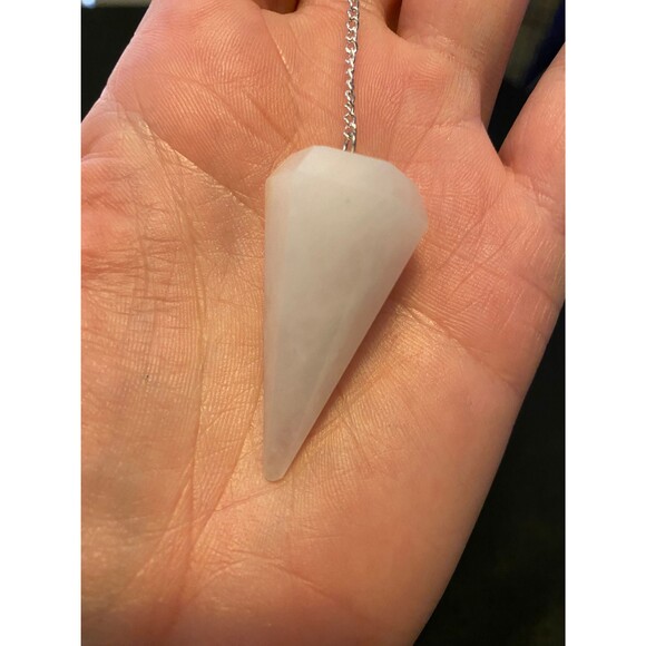 Reiki Infused Rose Quartz Crystal Pendulum - Picture 4 of 10
